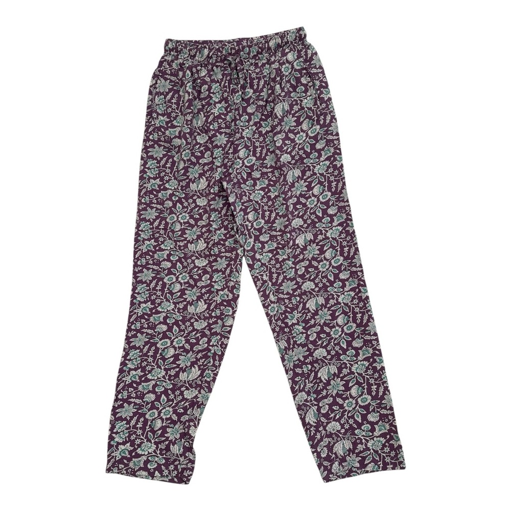 Go Colors Purple Floral Lounge Pajama Pants -Size Small